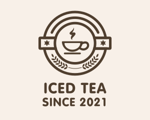 Coffee Steam Badge logo design