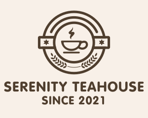 Coffee Steam Badge logo design