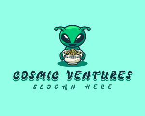 Alien Noodle Bowl logo design