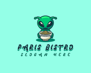 Alien Noodle Bowl logo design