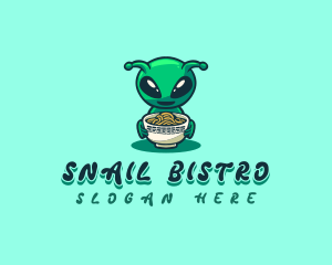 Alien Noodle Bowl logo design