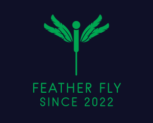 Feather Acupuncture Needle logo design