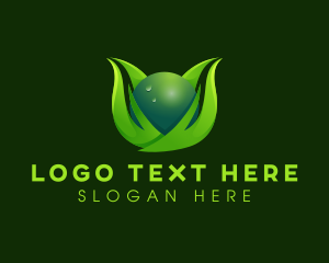Globe - Leaf Nature Sphere logo design