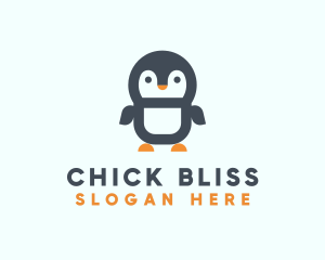 Chick - Cute Penguin Animal logo design