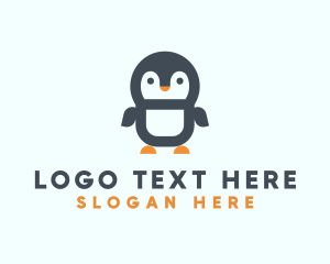 Adorable - Cute Penguin Animal logo design