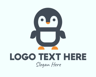 Cute Penguin Mascot Logo