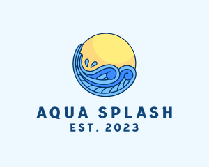 Tropical Beach Splash  logo design
