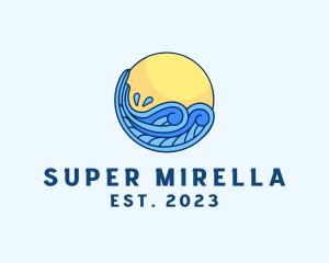 Tropical Beach Splash  logo design