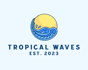 Tropical Beach Splash  logo design