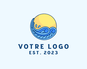 Coast - Tropical Beach Splash logo design