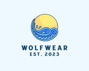 Sunrise - Tropical Beach Splash logo design