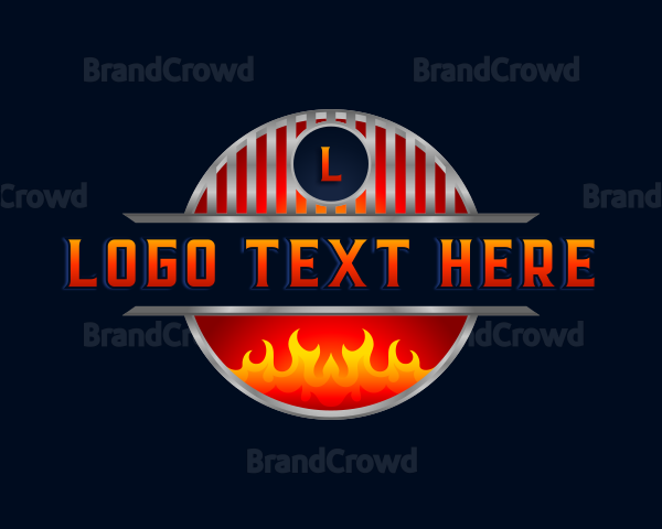 BBQ Grill Flame Logo