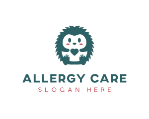 Hedgehog Cute Pet Care logo design