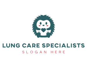 Hedgehog Cute Pet Care logo design