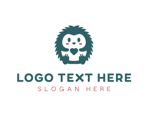 Veterinary - Hedgehog Cute Pet Care logo design