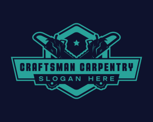 Carpenter - Tree Carpenter Chainsaw logo design