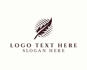 Blog - Feather Writing Pen logo design