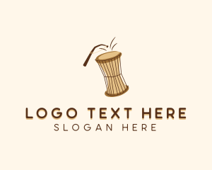 African - African Dondo Drum logo design