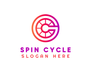 Wheel - Modern Gradient Wheel Letter C logo design