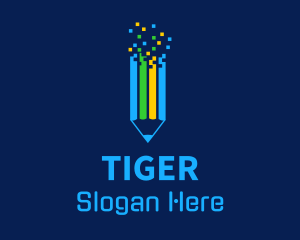 Digital Pixel Pencil  Logo