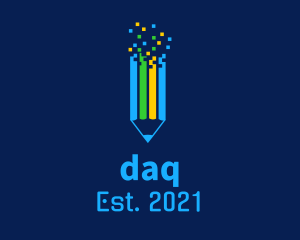 Data - Digital Pixel Pencil logo design