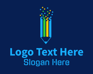Digital Pixel Pencil  Logo