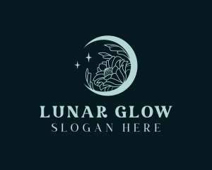 Floral Moon Star logo design