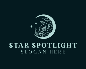 Floral Moon Star logo design