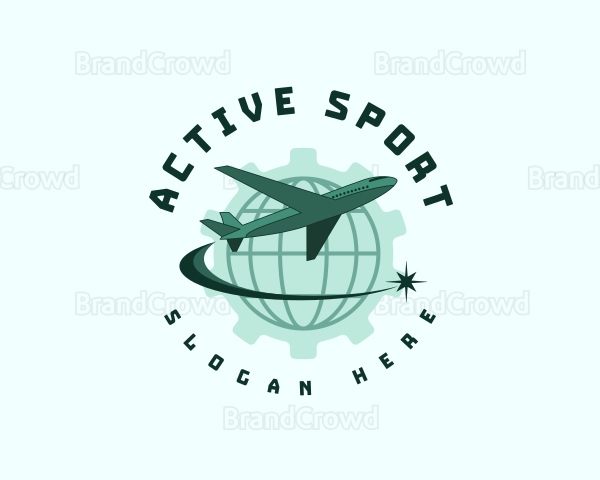 Global Flight Airplane Logo