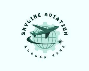 Flight - Global Flight Airplane logo design