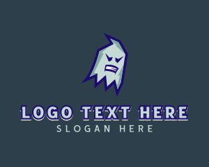 Character - Angry Ghost Monster logo design