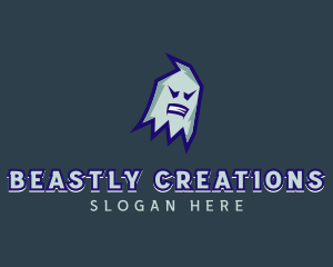 Angry Ghost Monster logo design