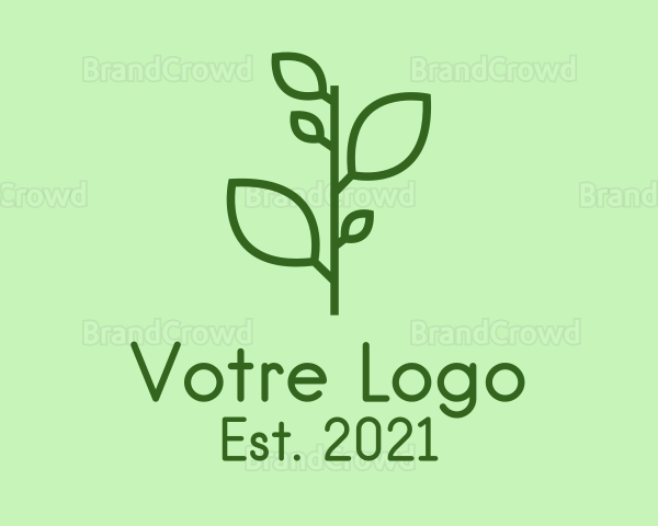 Green Plant Seedling Logo