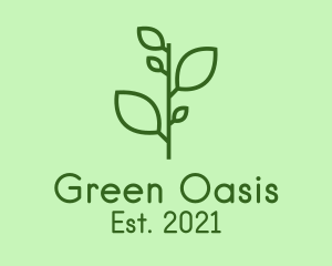 Green Plant Seedling logo design