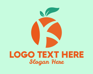 Healthy Living - Orange  Letter K logo design