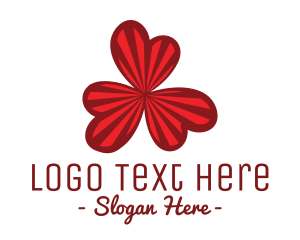 Dating - Red Clover Hearts logo design