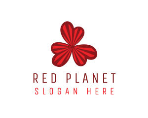 Red Clover Hearts logo design