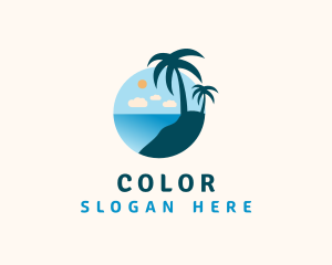 Tropical - Palm Tree Summer logo design