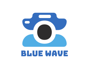 Abstract Blue Camera logo design
