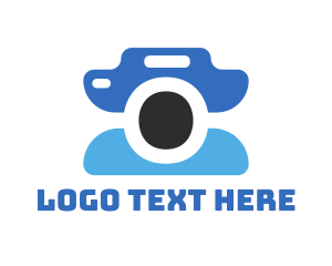 Lens - Abstract Blue Camera logo design