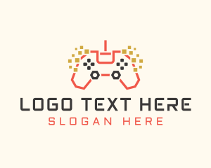 Science - Pixel Gamepad Gaming Cafe logo design