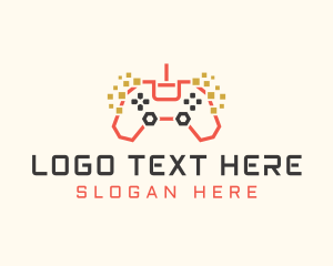 Esports - Pixel Gamepad Gaming Cafe logo design