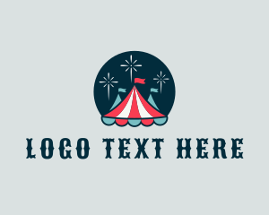 Event Rental - Fireworks Circus Tent logo design