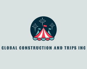 Carnival - Fireworks Circus Tent logo design
