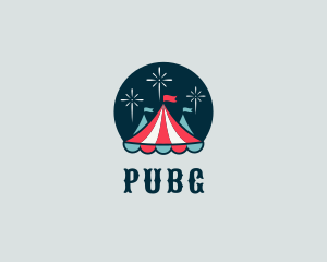 Funfair - Fireworks Circus Tent logo design