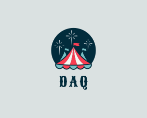 Amusement Park - Fireworks Circus Tent logo design