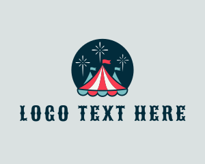Event Space - Fireworks Circus Tent logo design