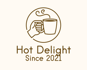 Hand Hot Drink logo design