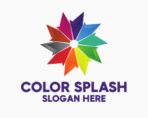 Colorful Pinwheel Star logo design