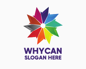 Lgbt - Colorful Pinwheel Star logo design